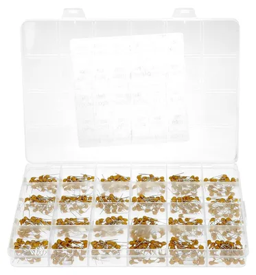 Keramikkondensator-Set, 600 Stück, 24 Werte, 10pF-10µF, 50V