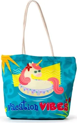 Image de Sac de plage Licorne a la plage