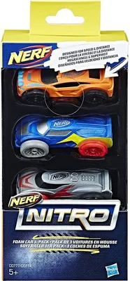 Produktbild von Hasbro Nerf Soft Racer 3-Pack orange-blau-grau C0777