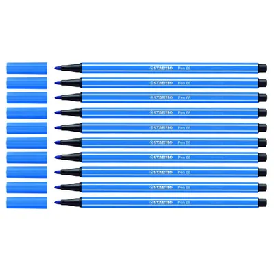 Obrázok produktu pre STABILO 68/41 Fasermaler Pen 68 blau, 10 St.