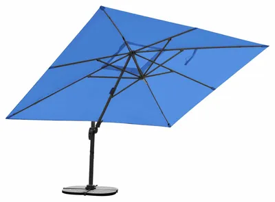 Produktbild von Sonnenschirm 3m x 4m, Aluminium; UV-Schutz; inkl. Regencover