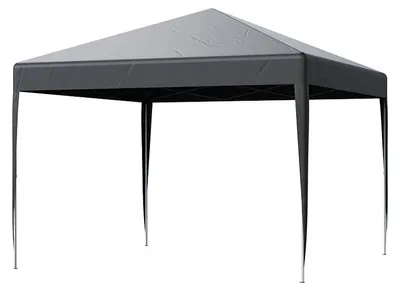 Image de Tente gazebo, montage instantané, protection UV, gris, 2 x 2 m