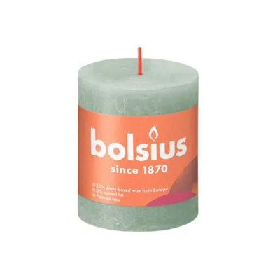 Produktbild von Bolsius Rustikale Stumpfe Kerze 8X6.8 Cm Jade Grün