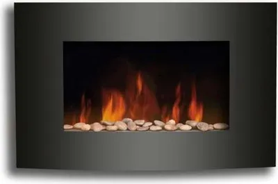 Obrázek produktu pro Melchioni Wallflame Elektrický nástěnný krb 2000W Black - Home Heating
