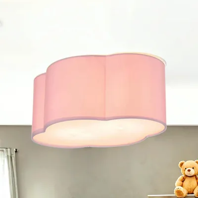Image de Lampe nuage rose pour enfants, plafonnier