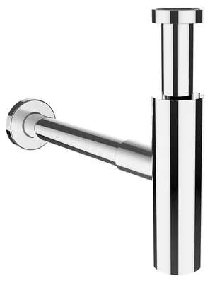 Image de LAUFEN Siphon, DN32, chromé, avec tube découlement rallongé, H8939470000001