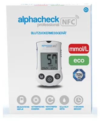 Obrázek produktu pro Alphacheck Professional – glukometr (mmol/l) eco, 1 ks