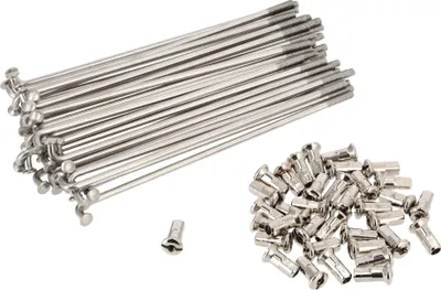 Immagine prodotto di Set: Raggi per capezzoli - Acciaio inossidabile M4 da 143,5 mm per 16 pollici - Simson S50, S51, S70, KR51 Schwalbe, SR4 Bird Series