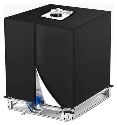 Produktbild von IBC Tankabdeckung 1000L, 420D Oxford Wassertank Abdeckplane Schwarz, 120 x 100 x 116 cm