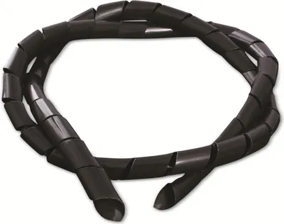 Produktbild von QUADRIOS Spiralschlauch 2111C144, Schwarz, PE, 3 bis 25 mm, 10 m