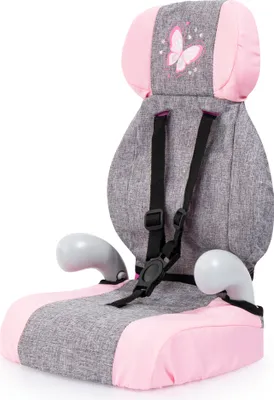 Produktbild von Bayer Design 67533AA Puppenautositz, mit Armlehne, Kopflehne, Sitz für Puppen, Puppenzubehör, Deluxe grau