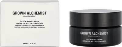 Zdjęcie produktu dla Grown Alchemist Detox Night Cream, Krem na noc, Kobiety, Uniwersalne, Decollete, Twarz, Szyja, Krem przeciwzmarszczkowy, Ujędrniający, Nawilżający, Regeneracja, Wygładzający, 40 ml
