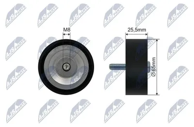 Produktbild von NTY RNK-ME-050 Spannrolle Keilrippenriemen 65mm passend für MERCEDES-BENZ C-Klasse Limousine (W204) C-Klasse T-modell (S204) E-Klasse Limousine (W212)