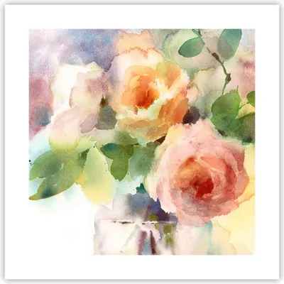 Produktbild von Poster - Poster ohne Rahmen - Rose Blume Garten - 40x40 cm - Wand Bild - Wanddeko - Wandbilder - Kunstposter - Wandposter - Bilder - Kunstdruck - Wanddekoration - Wandbild - P2XAC40x40-3910