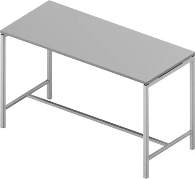 Produktbild von Quadrifoglio Stehtisch Creo grau rechteckig, 4-Fuß-Gestell weiß, 180,0 x 80,0 x 107,0 cm