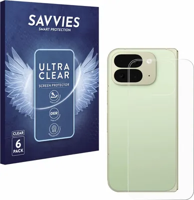 Produktbild von 6x Für Google Pixel 10 Pro Fold (Rückseite) Schutzfolie Savvies Displayschutz Display Schutz Folie Klar Transparent