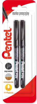 Zdjęcie produktu dla Marker precyzyjny Pentel NMF50 - 0,64 mm, czarny, 2 sztuki