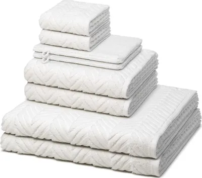 Produktbild von Ross Sensual Skin 2 X Wasch- 2 X Gäste- 2 X Dusch- 2 X Handtuch im Set Walkfrottee aus Baumwolle 500 g/m², Elegantes Design, Zopfmuster mit gewebter Bordüre