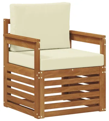 Produktbild von vidaXL Outdoor-Sofa Massives Akazienholz und Polyester Natur