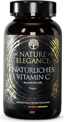Produktbild von Nature Elegance - Vitamin C - aus Acerola-Superfrucht, vegane Kapseln
