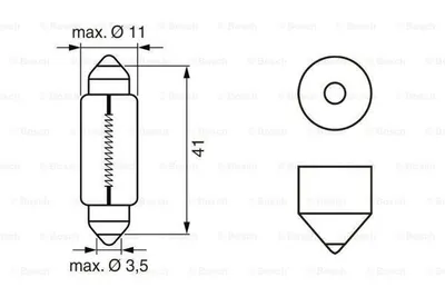 Obrázok produktu pre Žiarovka, osvetlenie evidenčného čísla BOSCH 1 987 302 225