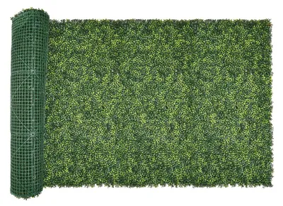 Zdjęcie produktu dla Sztuczny żywopłot VEVOR, 3000 x 1000 x 45 mm, sztuczna ściana roślinna, deski bukszpanowe i osłona żywopłotu z bluszczu do dekoracji wnętrz i na zewnątrz, osłona prywatności żywopłotu ogrodowego