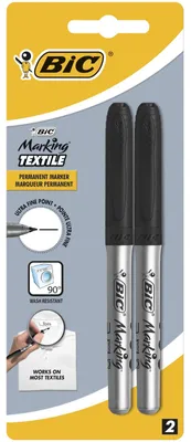Productafbeelding van BIC 933872, 2 stuks, Zwart, Zwart, Zilver, Zilver, Kunststof, Rubber, 0,6 mm