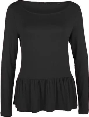 Produktbild von s.oliver Damen Shirt Pullover Oberteil Rüschen schwarz Gr.S