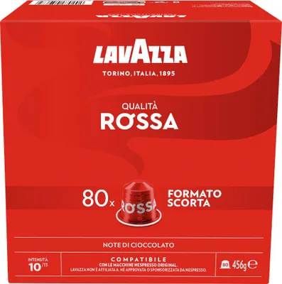 Produktbild von Lavazza Qualita Rossa Alu 80 Kapseln gemahlener Röstkaffee 456g