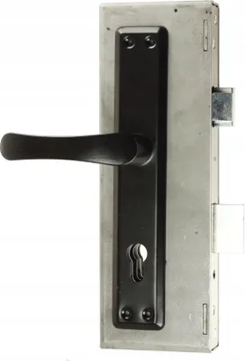 Produktbild von Einsteckschloss FEINZ 90/63 Schwarz Robust Sicher für Türen und Tore