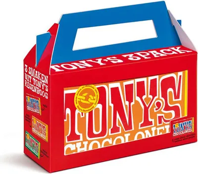 Produktbild von Tony's Chocolonely Rainbow-Pack-Klassiker 3 Stück x 180 Gramm