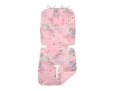 Produktbild von BOBONO Minky Kinderwageneinsatz - Einhörner rosa
