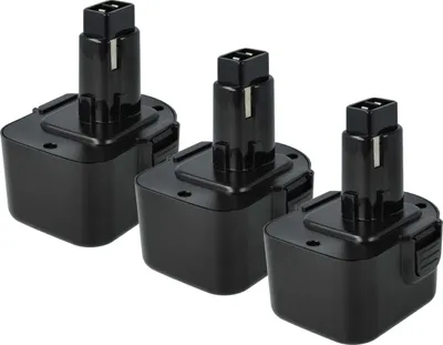 Produktbild von vhbw 3x Akku Ersatz für Dewalt DE9071, DE9074, DE9075, 152250-27, DE9501, 397745-01, DC9071, DC9071, DE9037 für Werkzeug (3000 mAh, NiMH, 12 V)