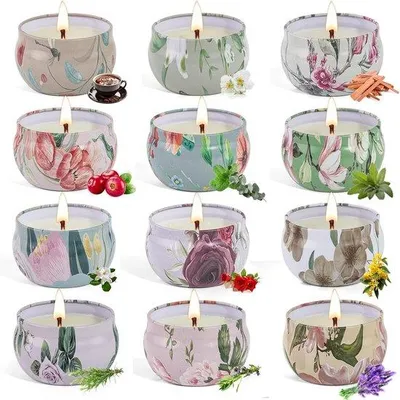 Produktbild von Famanu Duftkerzen Set mit Blumenduft - 12 Stück