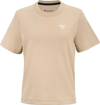 Produktbild von Feuchtigkeitsableitendes T-Shirt aus leichtem Modal-Baumwoll-Mix für Tennisspieler, Marineblau/Sand