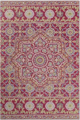 Produktbild von hippie Stickerei von Sir Matthew Digby Wyatt – Vinyl Fußmatte – 150x225 cm – Rutschfest, Pflegeleicht & Langlebig