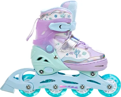 A single inline skate is shown against a white background.