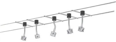 Immagine prodotto di 978.64 Paulmann Sistema di fili GEO Q-Flex 5x3W 12m cromo opaco 230/12V 60VA Me