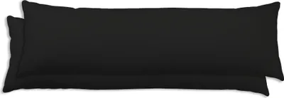 Produktbild von 2er Set Seitenschläferkissen Bezug 40x145 cm schwarz Uni Kissenbezug Baumwolle