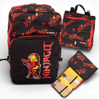 Produktbild von Lego Ninjago Schultasche 3-in-1-Set Ranzen Sporttasche Federmäppchen