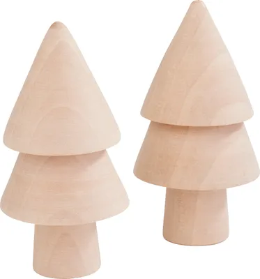 Produktbild von VBS Holz-Tannenbäume, 2 St., H 7 cm, Ø 4 cm
