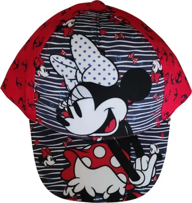 Immagine prodotto di Berretto Disney Minnie Mouse, berretto base, berretto motivo onde ancora per bambini rosso, taglia 48