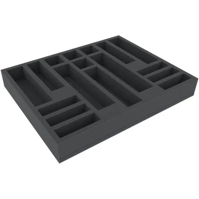 Produktbild von 45 mm Schaumstoffeinlage mit 17 Fächern für Miniaturen