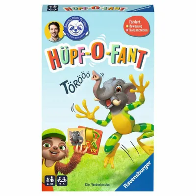 Obrázek produktu pro Ravensburger 20951 - Beweg dich schlau! Hüpf-O-Fant - für 2 bis 5 Kinder ab 4 Jahren - entwickelt mit der Felix-Neureuther-Stiftung "Beweg dich schlau!"