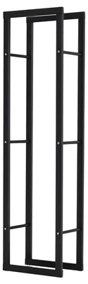 Productafbeelding van Metalen houtrek 40 x 25 x 150 cm, houtrek, stapelhulp, stalen frame, tot 100 kg, houtopslag voor buiten, houtrek, houtrek voor tuin, terras, buitengebruik, zwart
