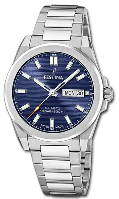 Produktbild von Festina Herrenuhr Swiss Made Armbanduhr Edelstahl silber D3UF20073/2
