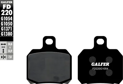 Produktbild von Galfer Bremsbeläge Set 3x FD220G1054 Semi-Metall vorne & hinten kompatibel mit Piaggio Beverly 500 ccm