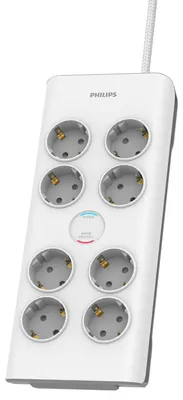Produktbild von Philips SPN7080WA/10 Steckdosenleiste mit 8 Steckdosen,Stromverriegelung,3.680 W