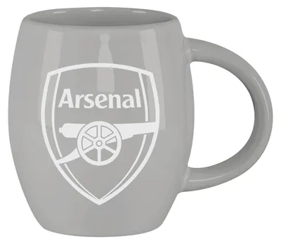 Arsenal FC Tasse, Keramik, 500 ml, grau, offiziell lizenziert