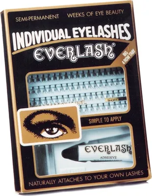 Produktbild von Everlash Wimpern short schwarz mit Kleber
